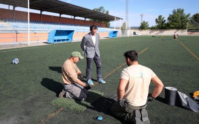 Deportes prevé una partida de 690.000 euros para la renovación de los campos de césped Mela, Zarra y Patrocinio